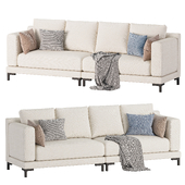 Modish Cream Solid Sofa