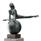 Gymnastic girl on the ball