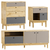 Nightstand, TV stand, bedside table, Ferran chest of drawers