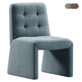 Hank Tufted Light Blue Velvet Dining Chair