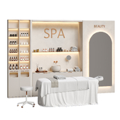 Spa with massage table and accessories P01