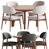 Keira Solid Wood Round Dining Table