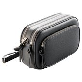 Black leather bag for women