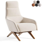 Barcelona Armchair  Wood Base