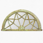 Vintage Arched Transom Mirror