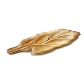 Large Wood Carved Leaf Platter