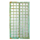 Old Turquoise Raja Door Mirror