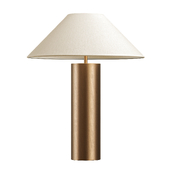 Bleeker - aged brass and linen table lamp