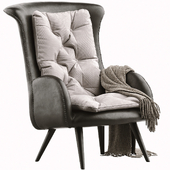 Modern Barao Lounge Chair Caramel Leather