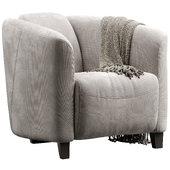 Vintage-Style Brown Leather Club Chair