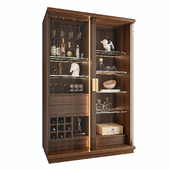 Wine Cabinet With Glasses & Decoration 015