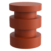 Alpha Side Table in Brown Copper Shape