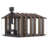 Garden Gazebo Line Wood