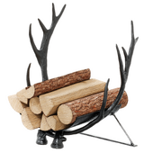 Держатель дров Pottery Barn Antler Fireplace Bronze Log Holder