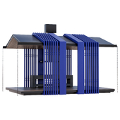 Garden Gazebo Blue Column