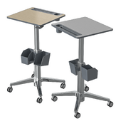 Mobile table with height adjustment