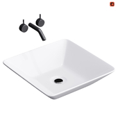 White Vessel Sink Washbasin