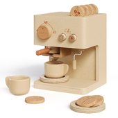 Wooden coffee machine