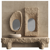 Rock relief bathroom furniture