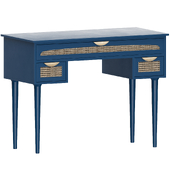 Bue Blue Mango Wood  Dressing Table by Oliver Bonas