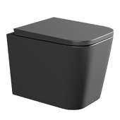 Arezzo Square Wall Hung Rimless Toilet incl. Soft Close Seat Matt Black