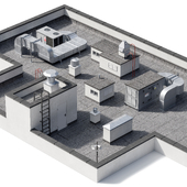 Rooftop HVAC Systems / Объекты крыши зданий