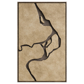 Abstract art relief panel