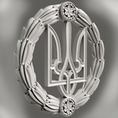 Герб Украины в венке