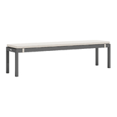 Alfresco Black Outdoor Dining Bench | Crate and barrel