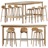 Muuto Visu Bar Stool and Linear System High Table