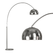 Brushed Metal Arched Floor Lamp