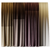 Set of soft silk curtains with wrinkles - collections 010 HBH