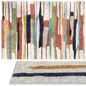 Dimond Striped BeigeGreen Area Rug