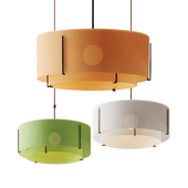 Exos Large Double Shade Pendant by Hubbardton Forge