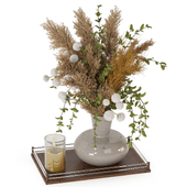 Plants Decorative Set Pampas And Taraxacum 85