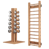 Set of dumbbells, Stall bars PENT
