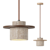 Travertine pendant light