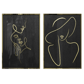 Two textured paintings