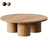 Damian 100cm Wooden Round Coffee Table – Natural