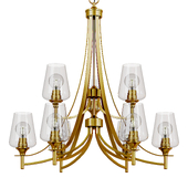 Joliet 9 Light Olde Brass Chandelier