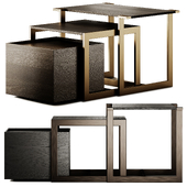 Stylish Club Fortune Square Side Tables Set