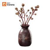 Vase With Dry Plant
