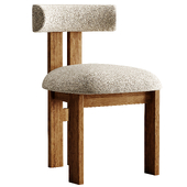 Ceremonie Natural Boucle Dining Chair by Athena Calderone