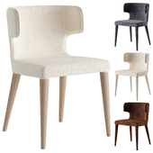 Nicola Wing Fabric Dining Armchair by rh.com