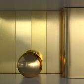 Flat gold steel material set