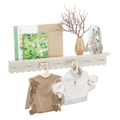 Scalloped Peg Rack (36")