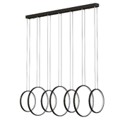 Unique geometric 7-light chandelier
