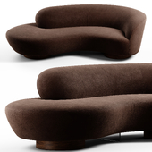 Claude - Curved Velvet Sofa