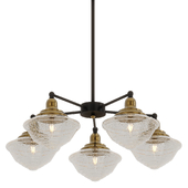 Black Gold Wheel Chandelier