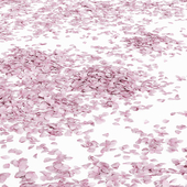 Cherry blossom petals 01 Low Poly